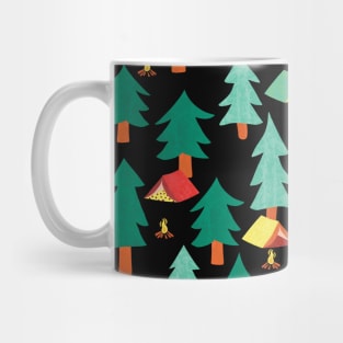 Camping Tents In The Forest Mug